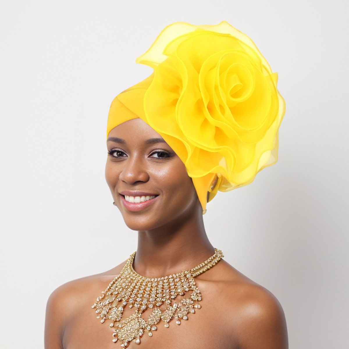 Turban à fleurs pour femmes, bonnet musulman, couvre-chef féminin, fête de mariage, pièce de sauna, accessoires pour cheveux