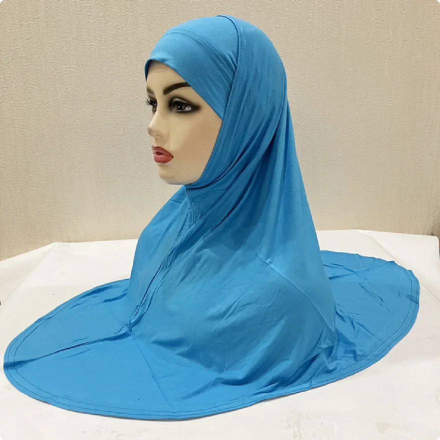 Khimar Ramadan Malaisie pour femmes musulmanes, bonnet intérieur, foulard instantané Amira, ensemble deux pièces, turban de prière islamique