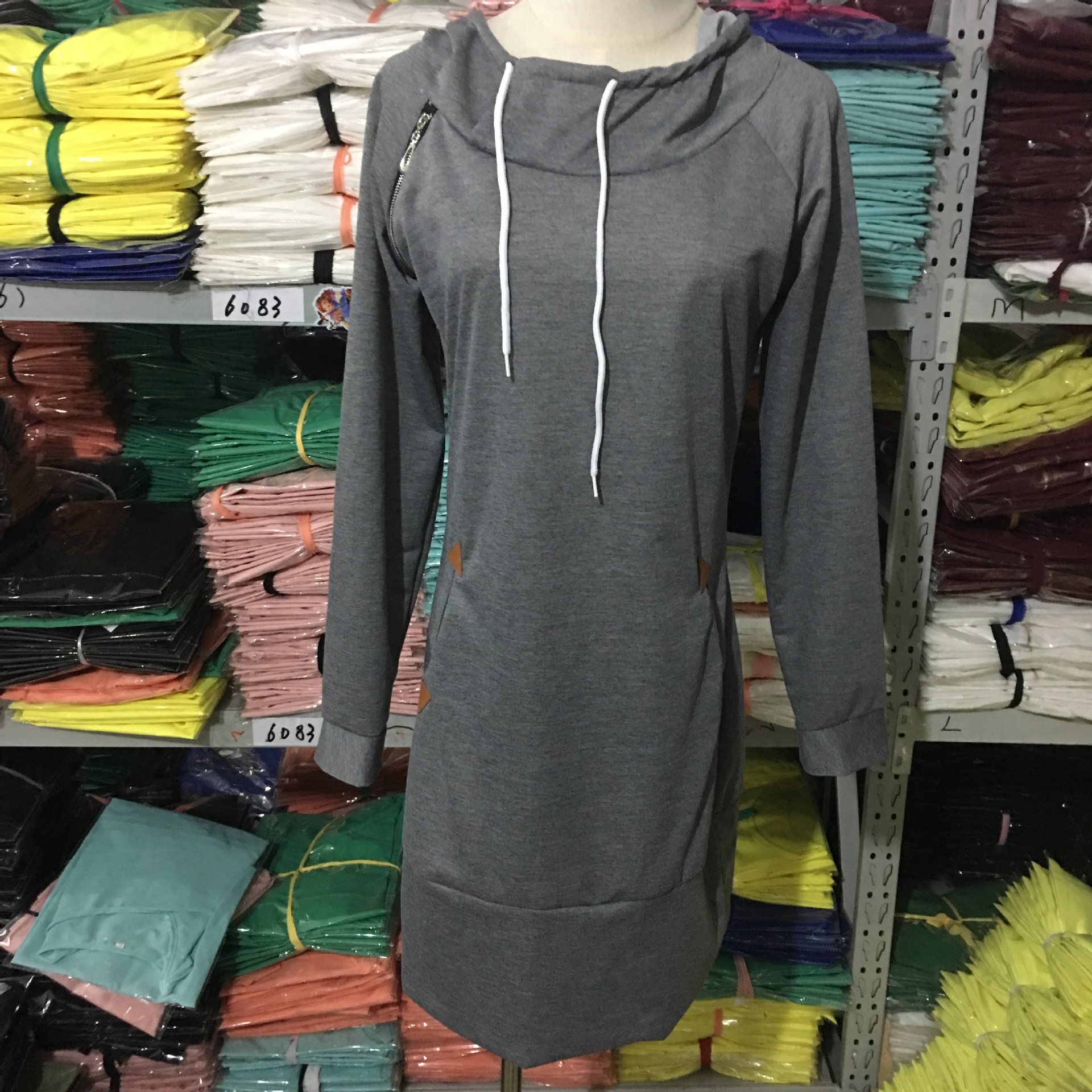 Mini Robe Épaisse à Capuche et Col Haut pour Femme, Vêtement Éducatif à Manches sulf, Nouvelle Collection Printemps 2021, EFF6