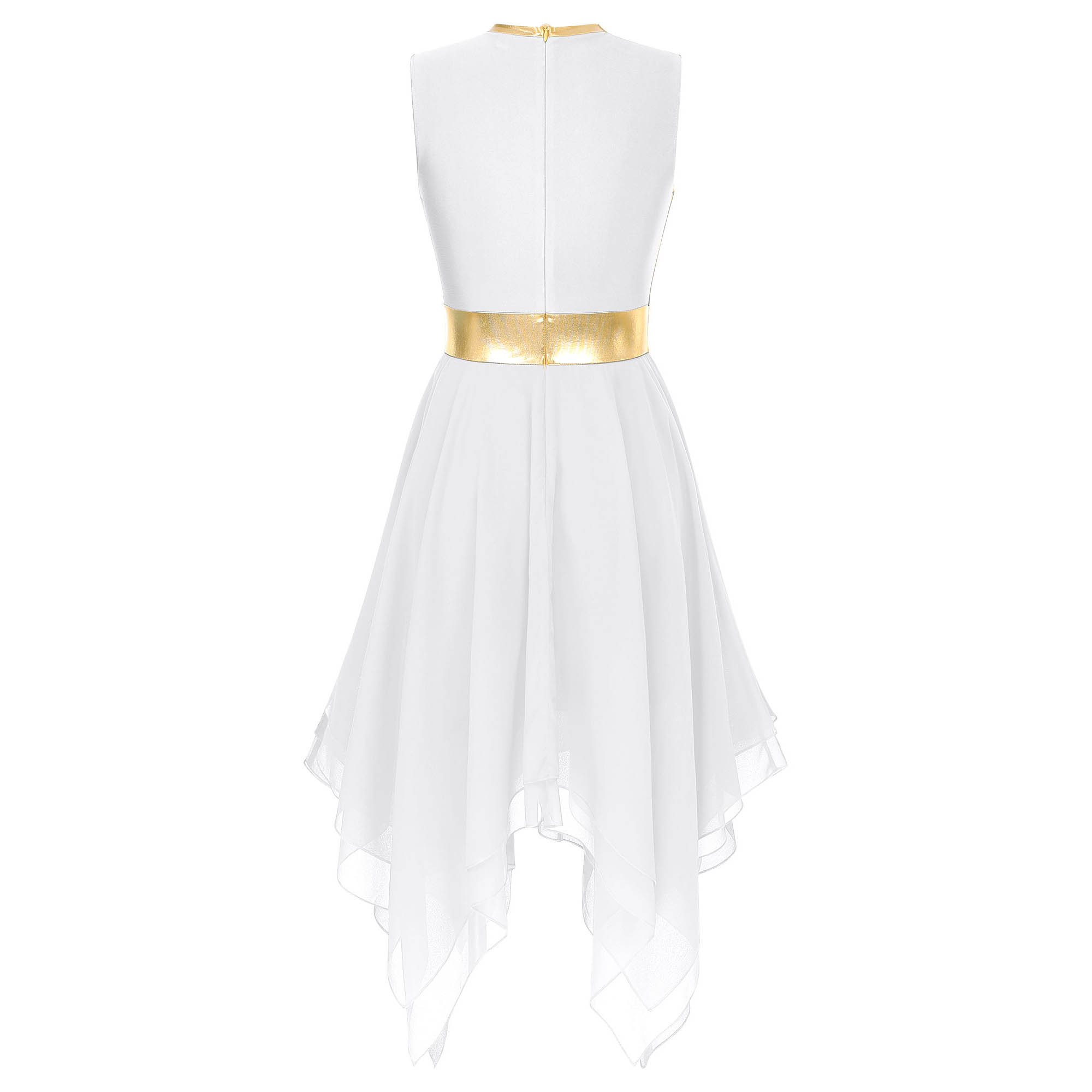 Robe de danse de louange pour femmes, style pull-over, costume de danse lyrique moderne, fermeture éclair invisible au dos, robe liturgique