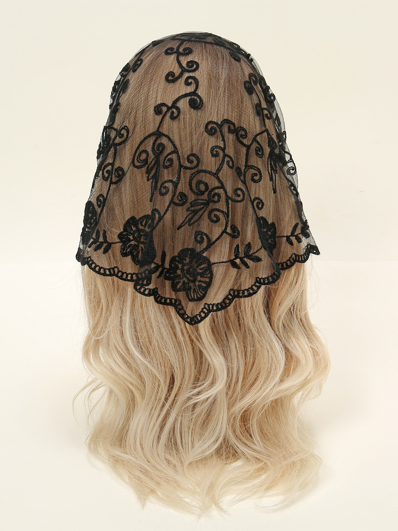 Foulard triangle en dentelle creuse pour femme, foulard rond pour femme, bandeau pour cheveux, bandana pour fille, écharpe de sauna, bandeau pour poignet de bureau