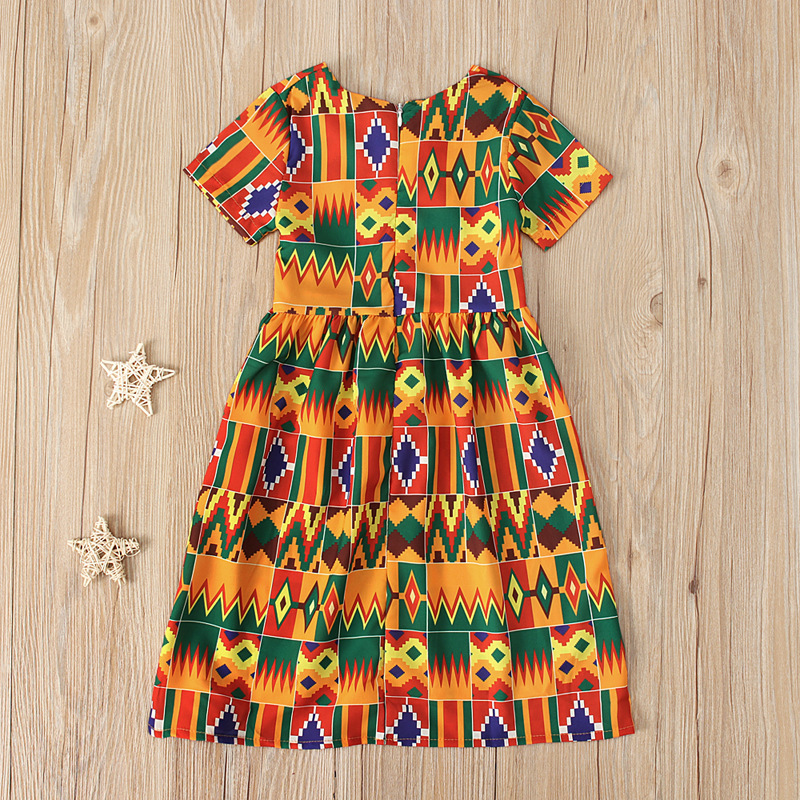 Vêtements africains à imprimé national, style bohème d'été, vêtements africains Kanga pour enfants, robe de plage, costume de fête pour les vacances