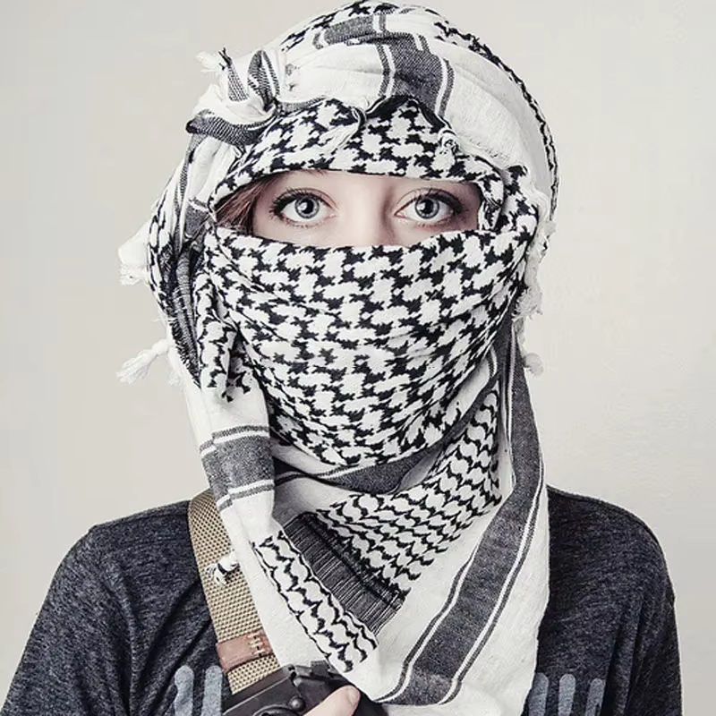 Militaire tactique désert Hijab écharpe foulard musulman Islam arabe Keffiyeh tête cou foulards enveloppement pour hommes et femmes