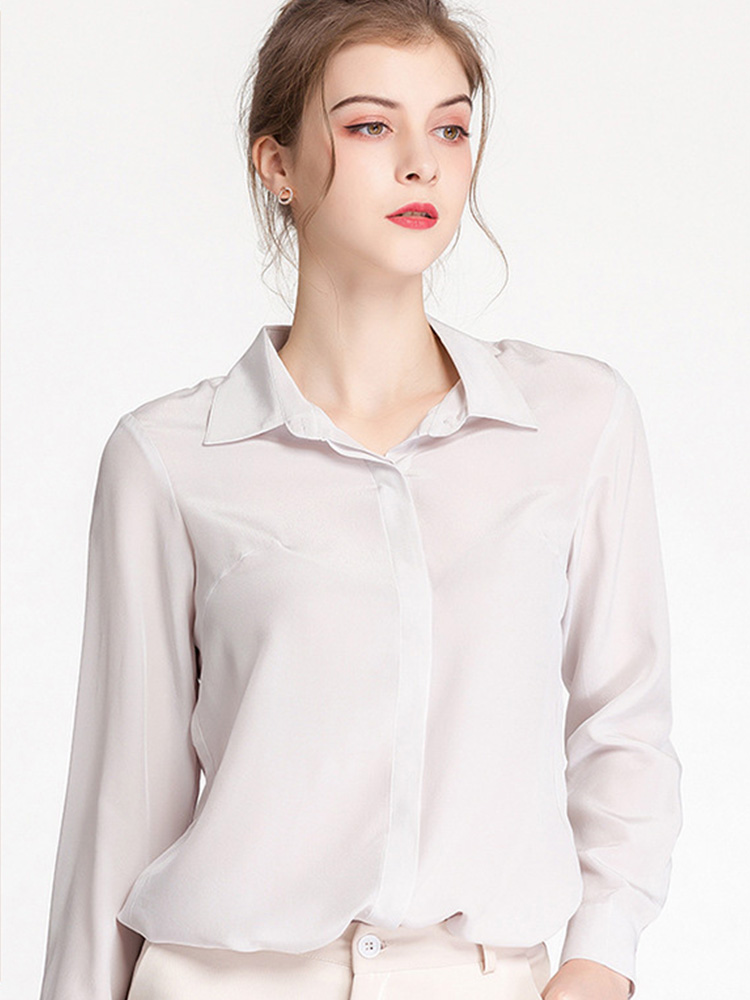 Suyarepll-Chemisier à manches longues pour femme, chemise monochrome, chemise chic de bureau, bleu et noir, injShirt, 100% pansement, automne et hiver 2021