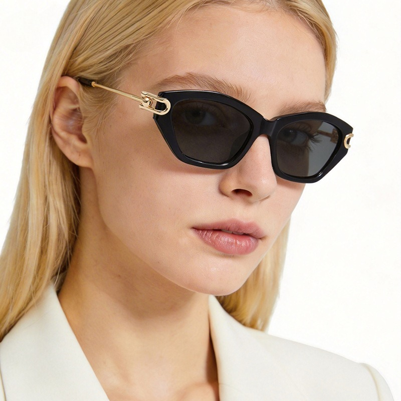 Nouvelles Lunettes de Soleil Œil de Chat de Luxe pour Femme 2026 – Tendance Vintage, Marque de Luxe, Lunettes de Soleil Tendance pour l'Extérieur, Montures Élégantes pour Dames