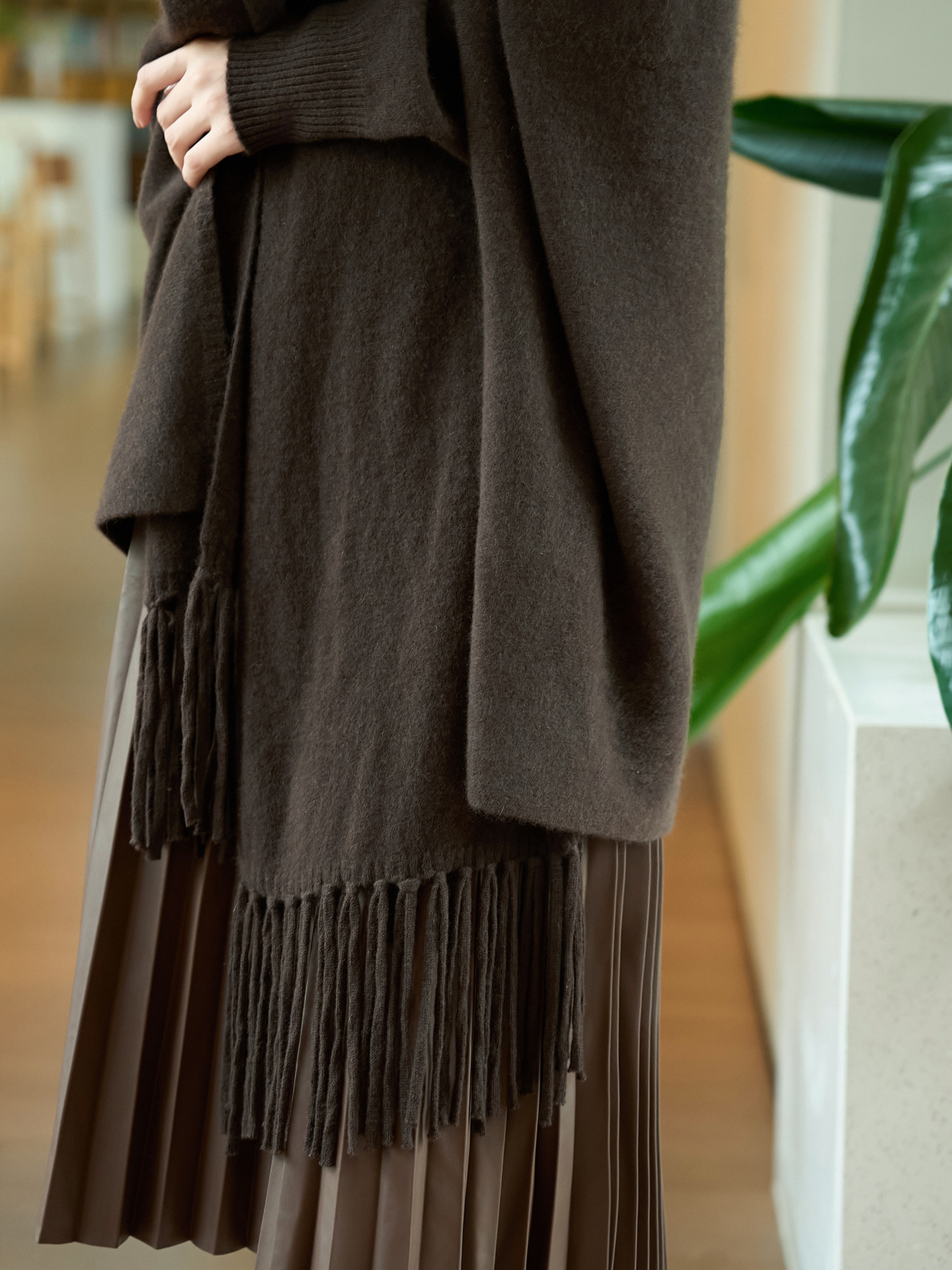 Châle de luxe léger pour femme, élégant, 100% laine mérinos, tricot, nouvelle mode dames, écharpe à pampilles, Jersey solide, automne hiver