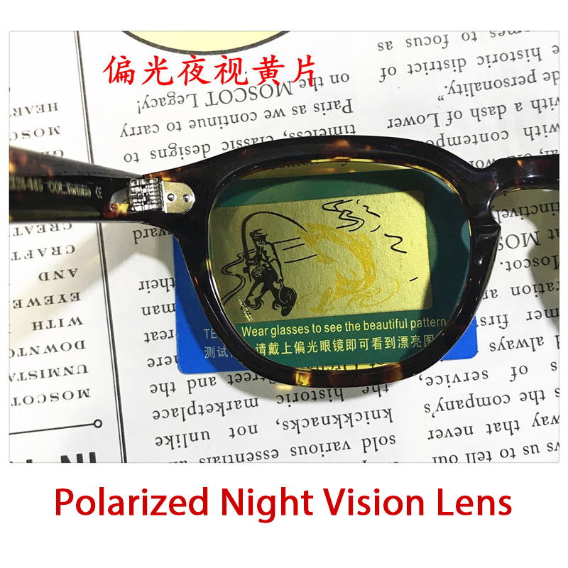 Lunettes de Soleil Bleues Polarisées pour Homme et Femme, Style Johnny Depp LemRish, Marque de Luxe, Vintage, Monture en Acétate, Vision Nocturne