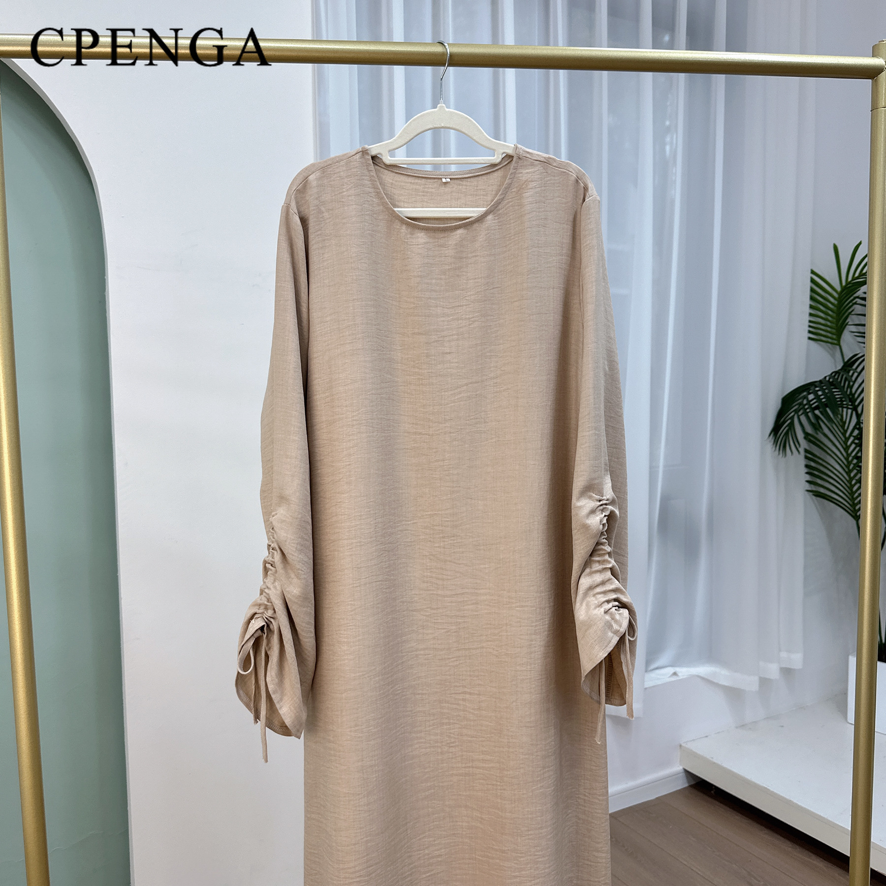Robe modeste pour femmes musulmanes, arabie saoudite, Eid dubaï, Abaya uni, fête de vacances islamique, couleur unie, turquie, poignets à lacets, vêtements longs, 2024