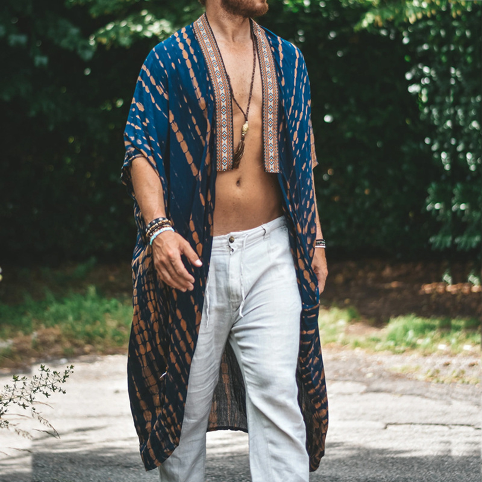 Vestes d'été pour hommes, vestes de plage légères, ouvert sur le devant, longs manteaux de Cardigan, vêtements d'extérieur décontractés pour vacances