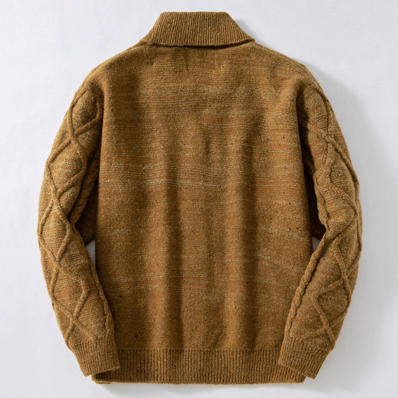 Cardigan tricoté à la mode pour hommes, pull à col à revers, manches longues, Design floral torsadé, manteau avec fermeture à bouton unique, automne hiver