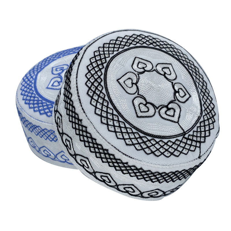 Chapeau de prière musulman en coton brodé pour hommes, Arabie saoudite, chapeaux islamiques, Topkippot, Turban, Kippa juive, zones me