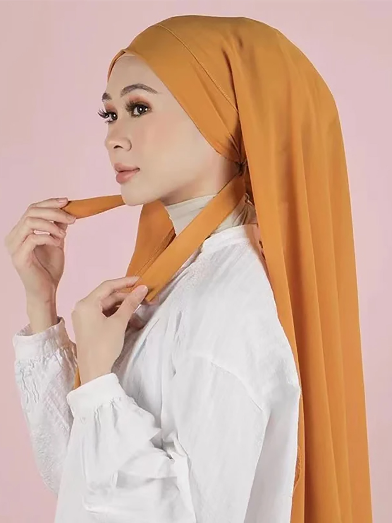 Cristal chanvre femmes Hijab couleur unie musulman dames Turban doux élastique foulard moyen-orient tête enveloppement foulard