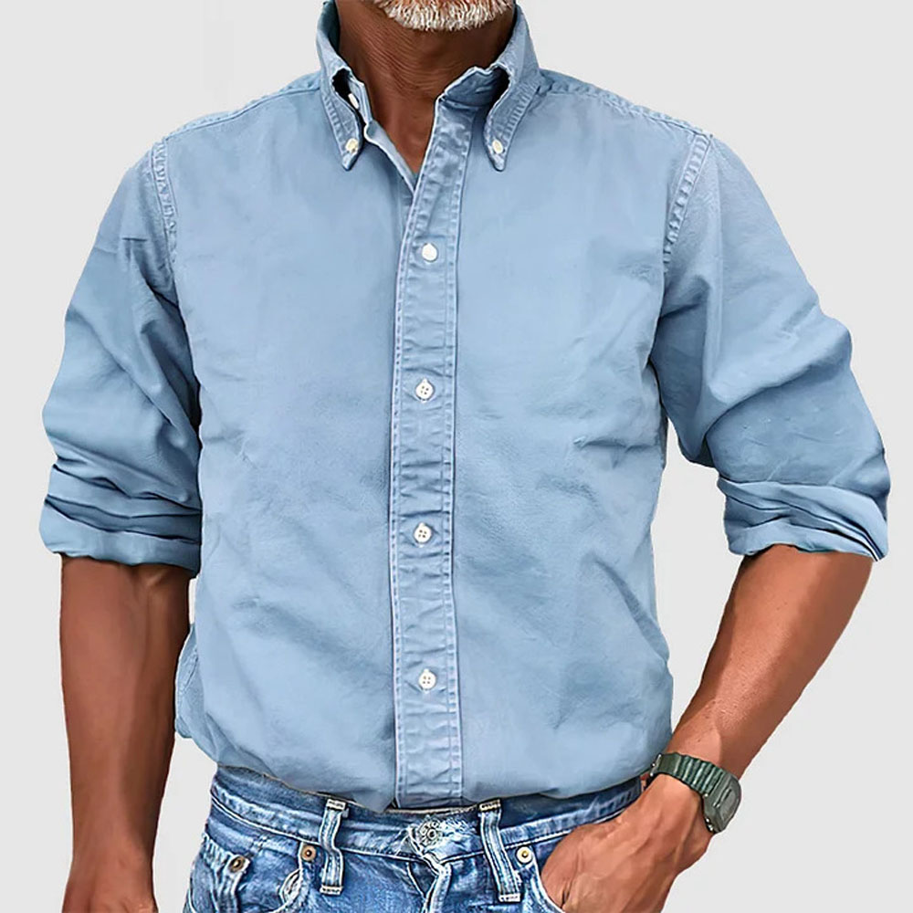 Hommes Business Workwear Bureau Blouse Printemps Été Mâle Solide Col Rabattu À Manches sulfBlouse Chemises YYCFS-F2401