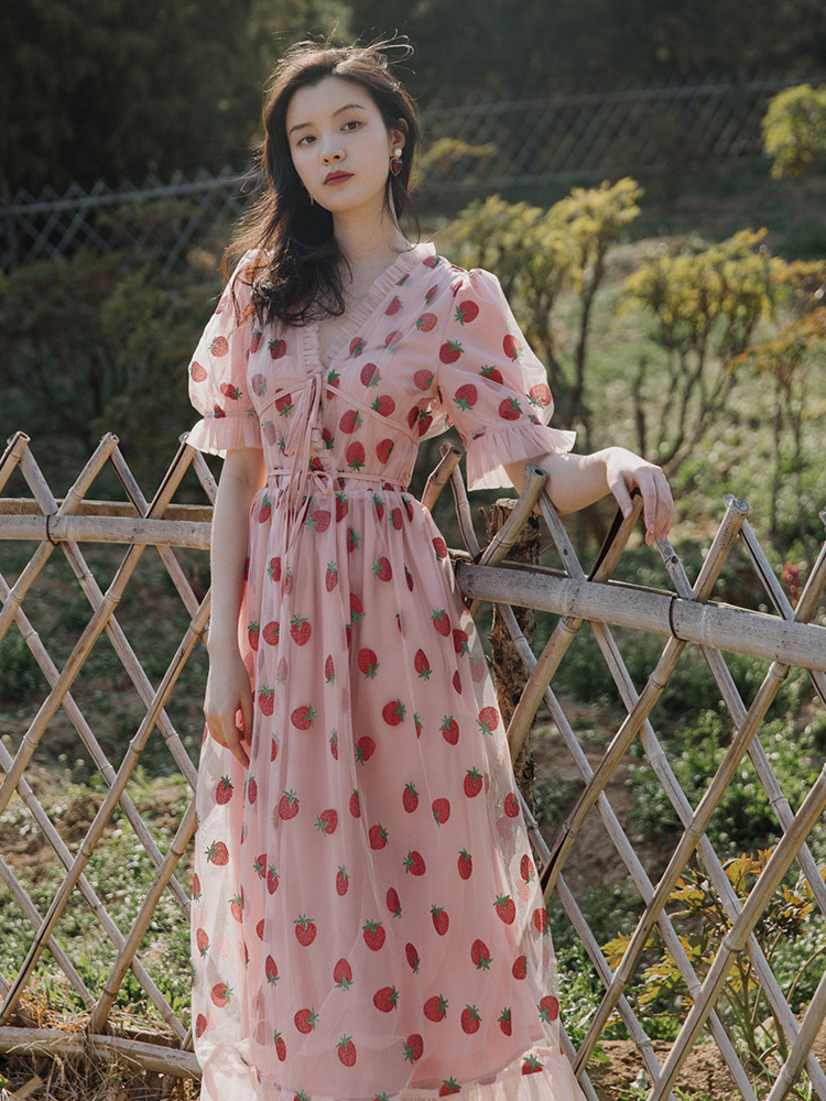 Harvey-Robe rose à bretelles pour femmes, tenue éducative, maxi, formelle, décontractée, vintage, éducative