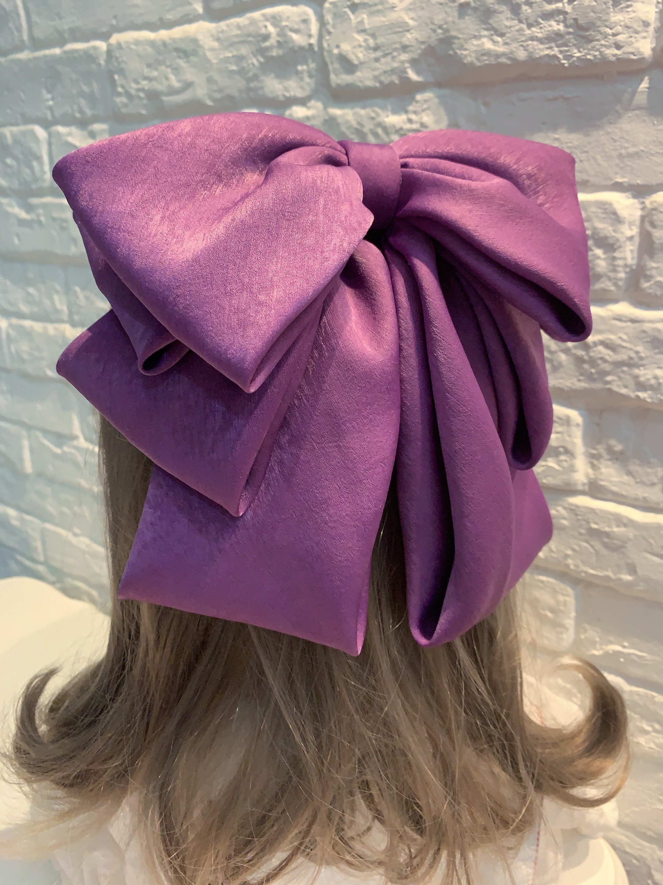 Épingle à cheveux rose à gros nœud pour femmes, accessoires pour cheveux, Long ruban, pince à cheveux pour filles, bonbons, nœud en mousseline de soie satiné à quatre couches