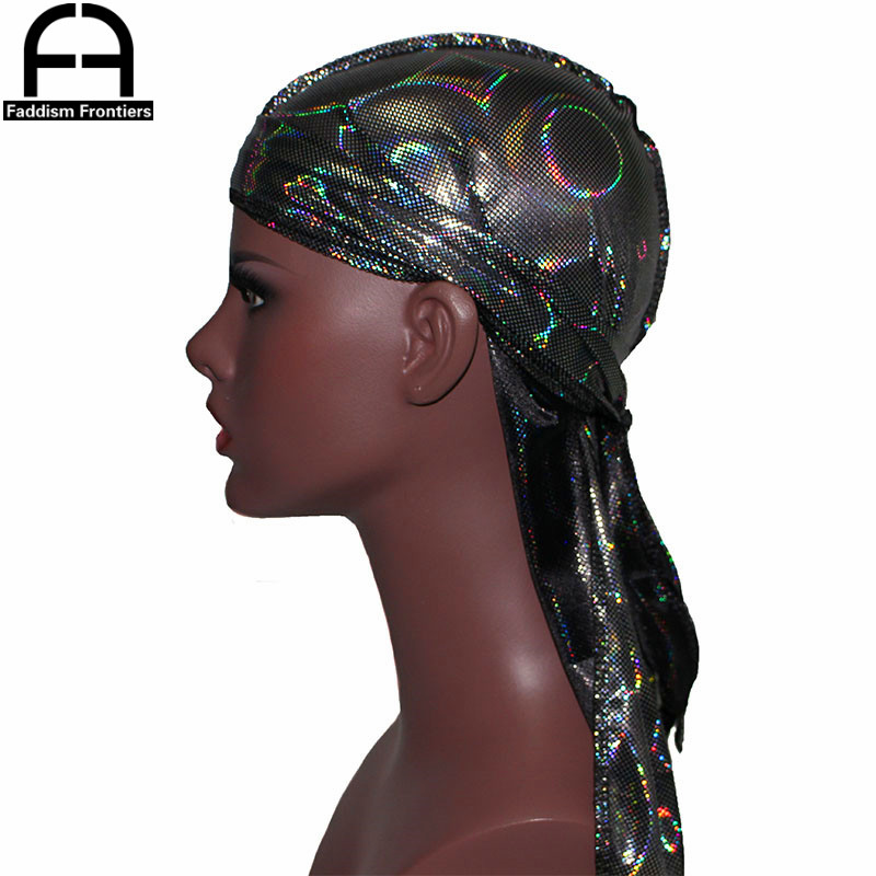 InjDuRag Doo Rag pour hommes, Turban coloré, Bandanas soyeux, Vêtements de sauna au laser, Chapeau 7,5, Accessoires pour cheveux, Nouveau