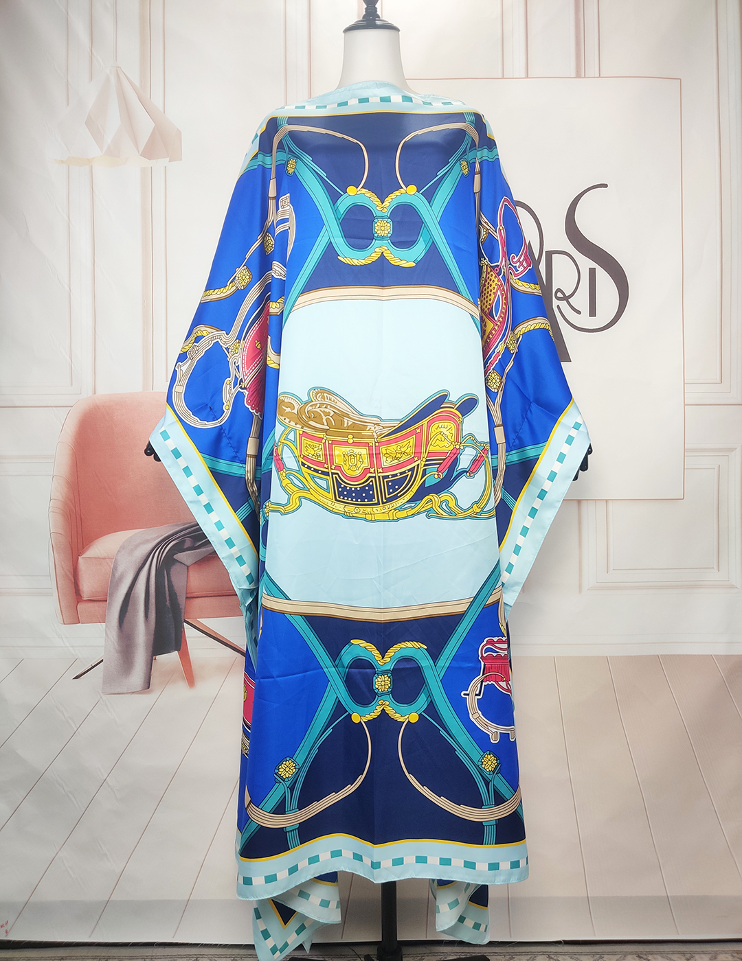 Robe Kaftan en Soie Bohème Oversize pour Femme Musulmane, Mode 2023, Été, Eid Mubarak, Style Africain, Sexy, Plage, Abaya Ample, Vêtements de Prière, pour le Koweït