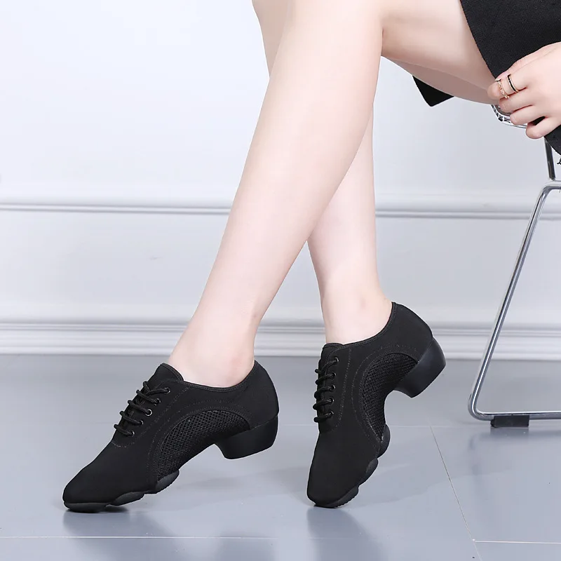 Chaussures de danse Cha-Cha à talons bas pour hommes et femmes, baskets respirantes, talon carré, forme latine, entraînement de la danse de rue, adulte, phtalBody
