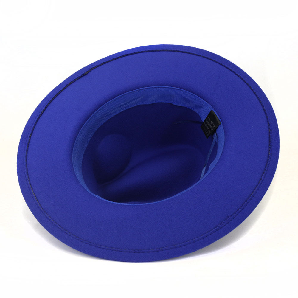 QBHAT – chapeaux Fedora pour hommes et femmes, avec ruban de café M, casquette de Jazz, solide, noir, blanc, vert, fête, robe d'église à large bord