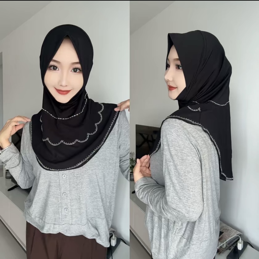 Hijab musulman prêt-à-porter décontracté, nouveau modèle de Dubaï