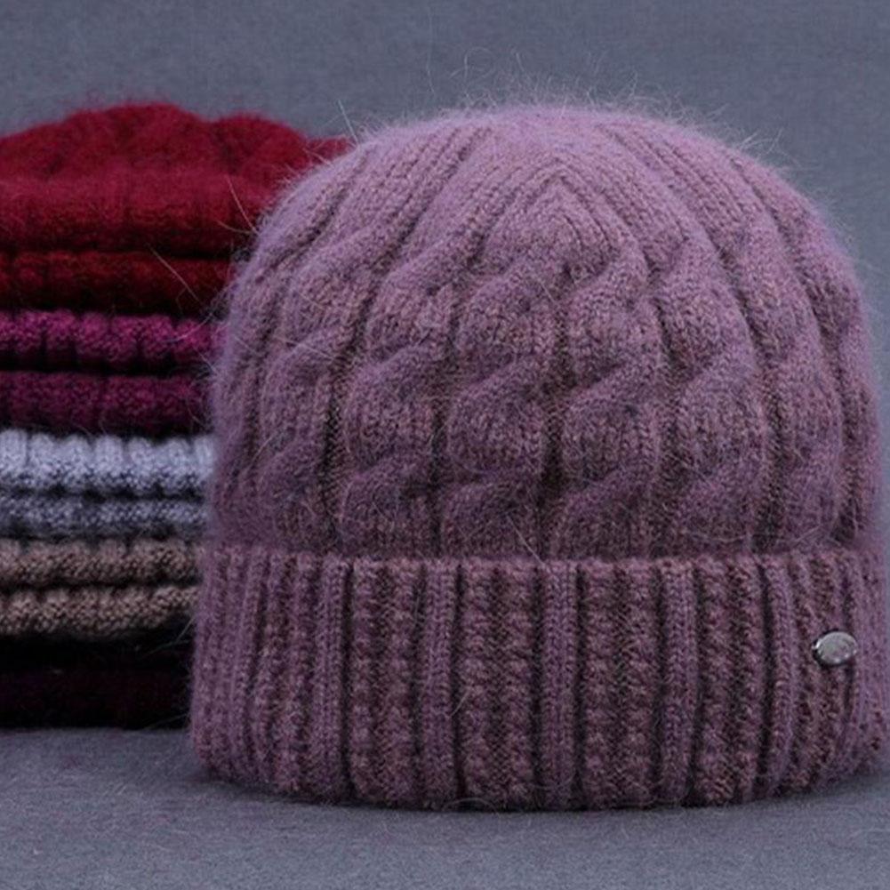 Mode bonnet hiver chapeau femmes épaissi moyen-âge personnes âgées tricot froid mère vieille dame hiver casquette extérieure