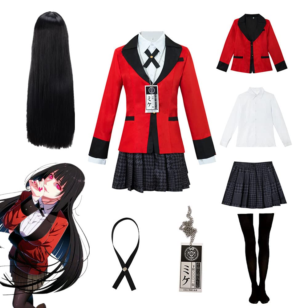 Uniforme scolaire pour filles et femmes, Anime Kakegurui Cosplay Jabami Momobami Kirari Yumemite, tenues robe JK
