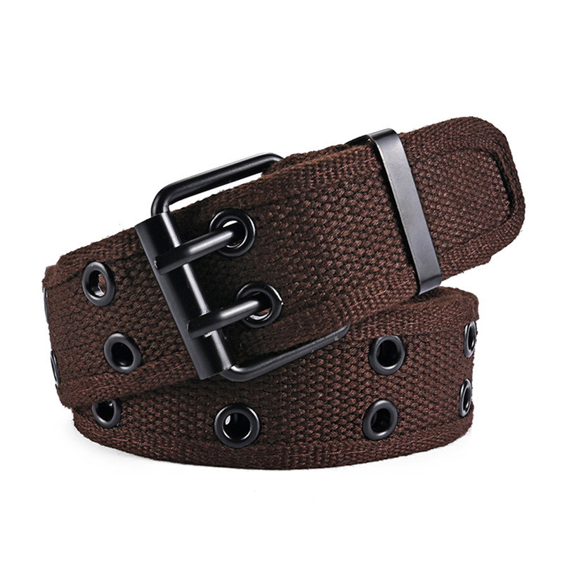 Ceinture en toile résistante à l'usure pour hommes et femmes, ceinture décontractée en toile pour sports de plein air, style punk, ceinture assortie
