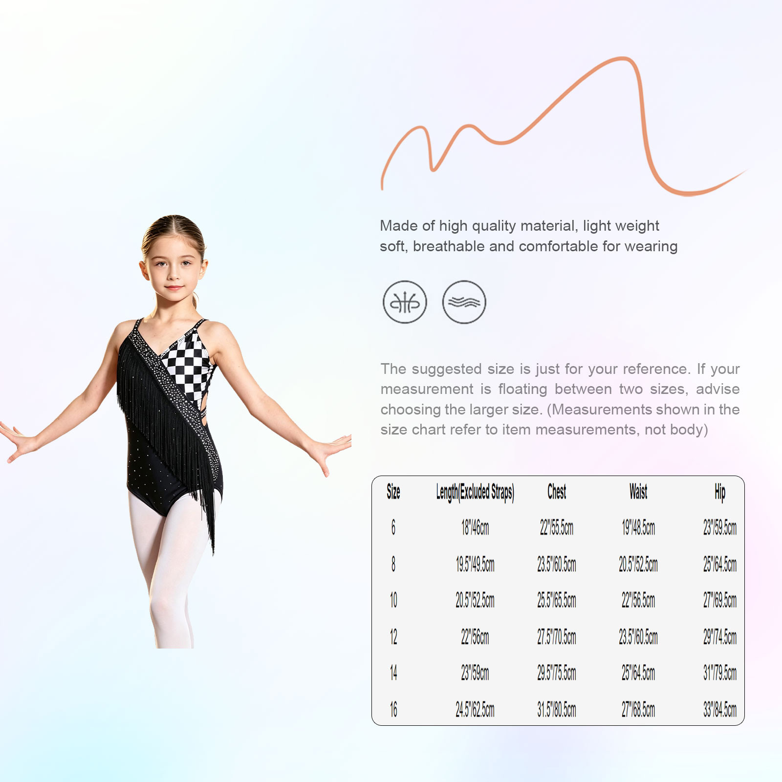 Robe de danse pour enfants filles, style léopard à franges, pour la danse latine, salsa, jazz, tango, avec découpes latérales croisées, sans manches, type justaucorps