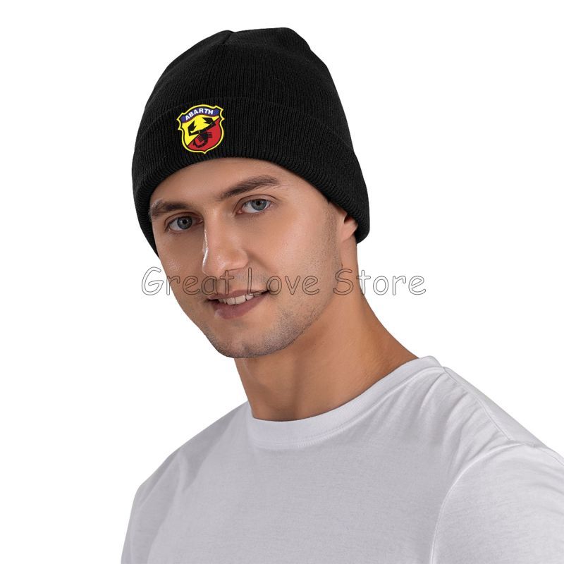 Abarth C Cool Print Bonnet chapeaux rue élastique tricot chapeau unisexe hiver chaud Skullies bonnets casquette pour voyage Camping en plein air