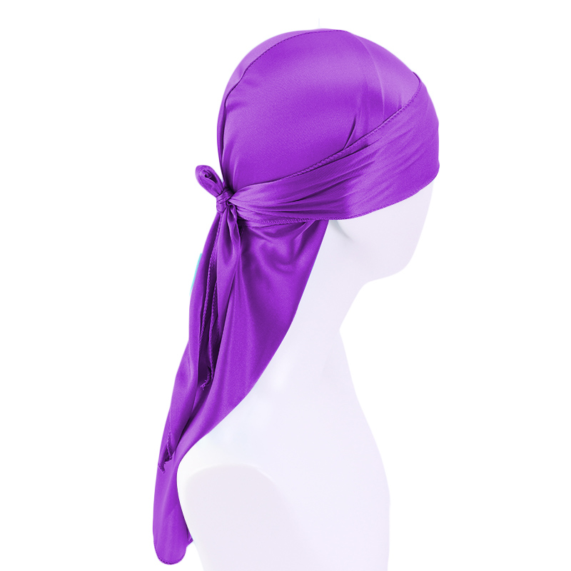 Durags en satin pour hommes, optique, soyeux, bandanas, turban, bonnet, perruques Doo, sauna, bande de sauna, accessoires pour cheveux, queue extra longue Du-Rag