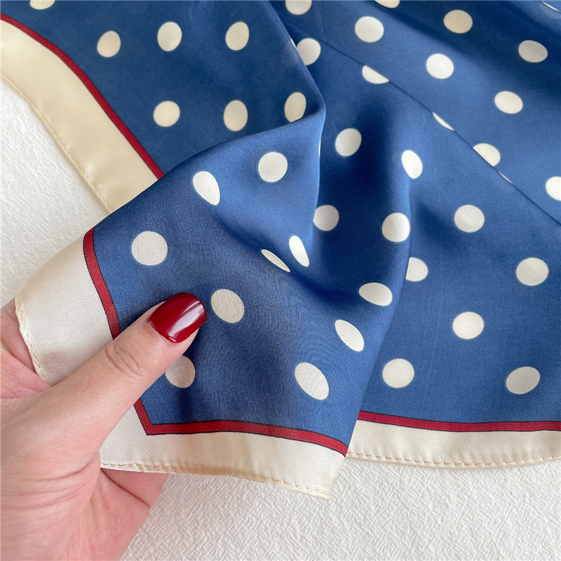 Foulard Hijab en Satin à Rayures pour Femme, Châle Carré à la Mode, 70x70cm