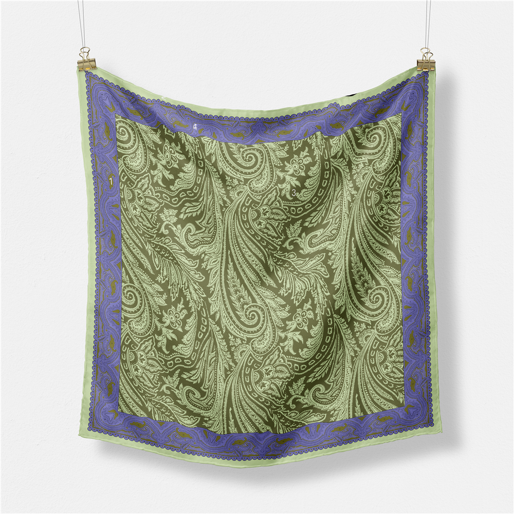 Foulard en soie sergé pour femme, écharpe carrée enveloppante, Bandana, petit Hijab, cravate, bandeau, 53CM