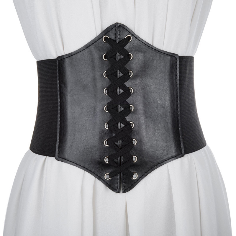 Corset Ceinture pansement Super large en cuir Pu Ceinture minceur corps femmes élastique taille haute ceintures Cinto Sobretudo Feminin Ceinture