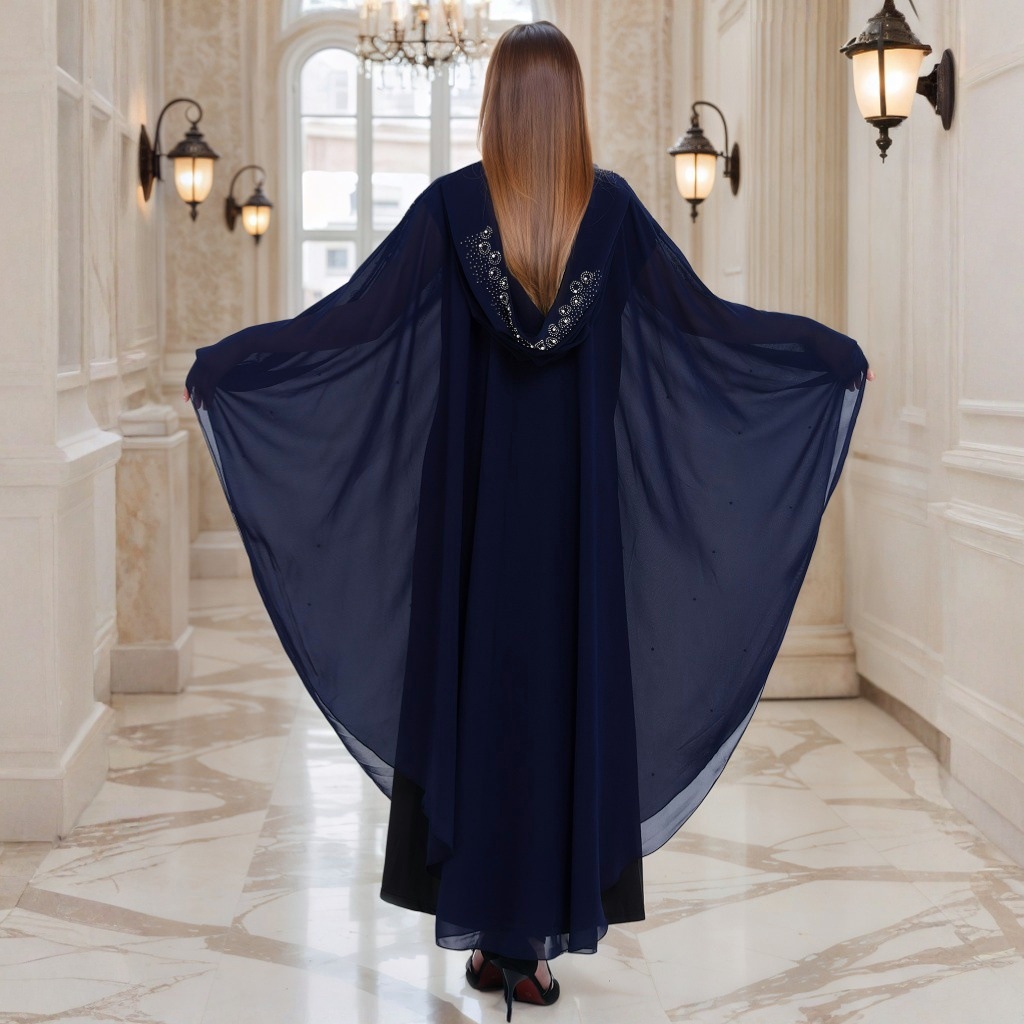 Robes Jalabiya Abaya pour femmes musulmanes, à capuche, avec strass, style cape, tenues de l'Aïd, Ramadan, Dubaï, Kaftan, Vestidos 2026