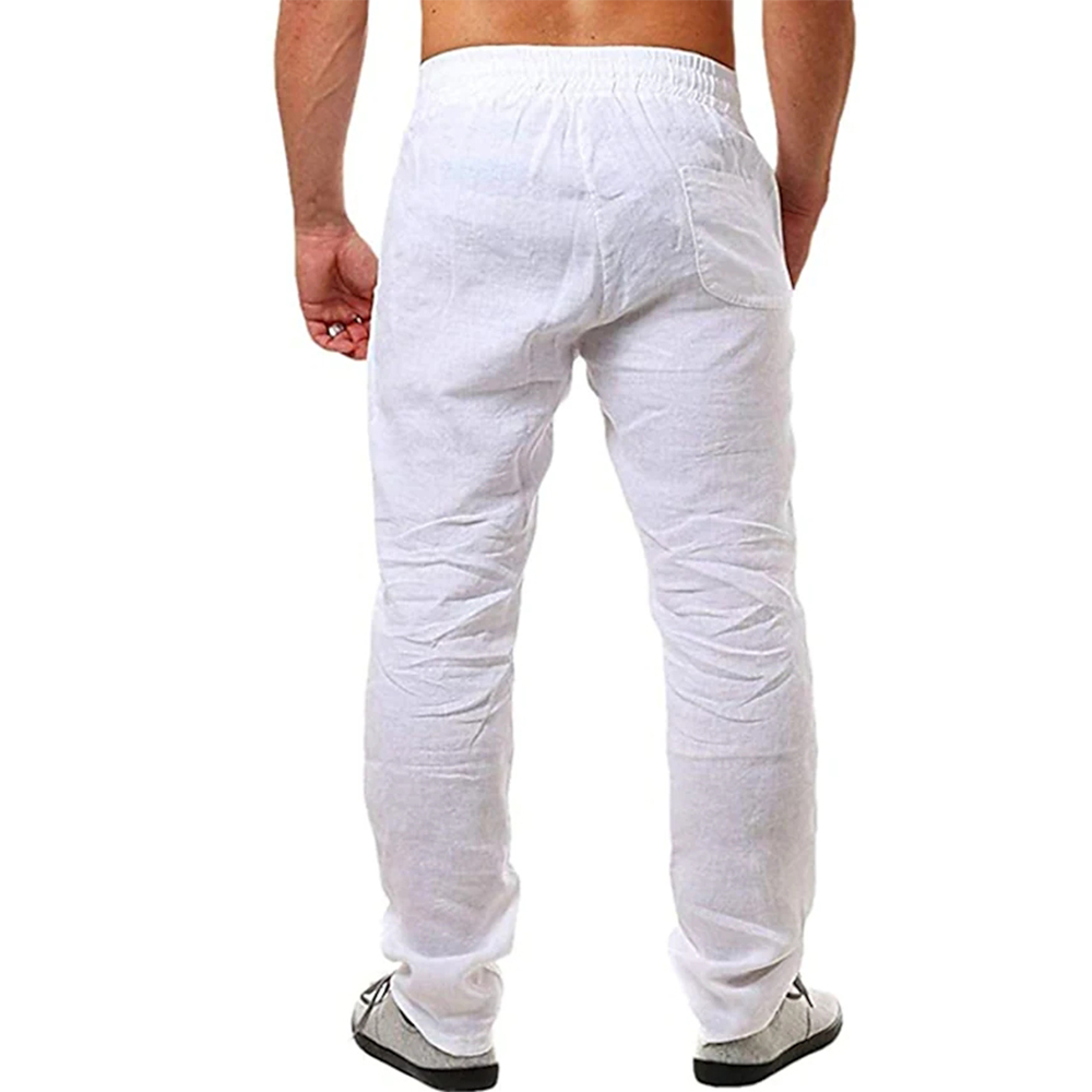 Pantalon d'été coréen en coton pour hommes, nouveau, respirant, couleur unie, confortable, Fitness, Yoga, Jogging, survêtement, Streetwear