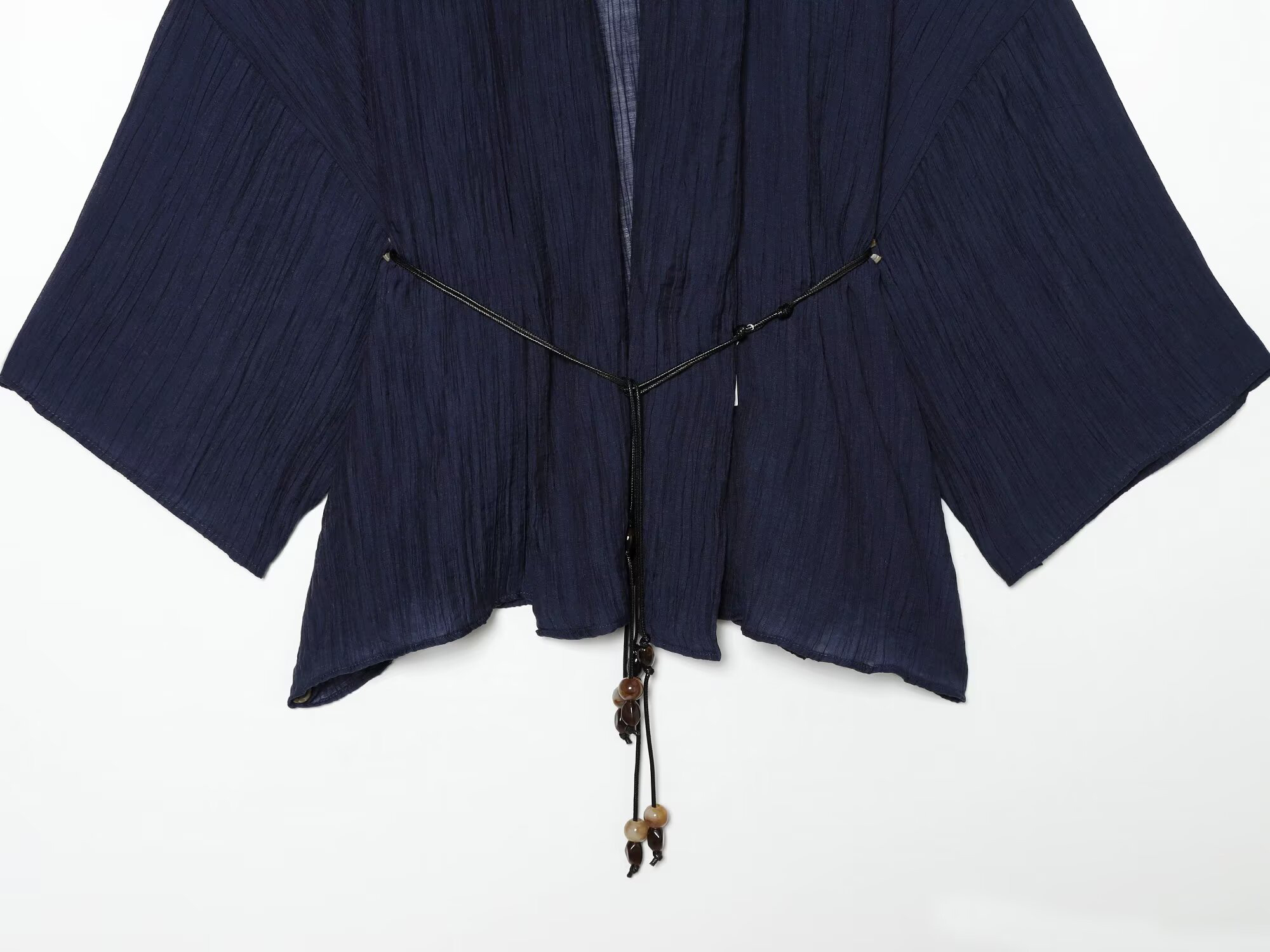 Ensemble veste et pantalon long semi-transparent effet froissé, style européen et américain, nouvelle mode 2026 pour femmes
