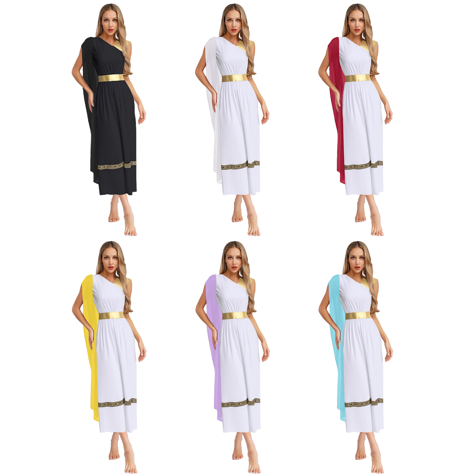 Femmes antique grec romain Toga Halloween fête déesses princesse impératrice Cosplay Costume chorale culte Robe grecque tunique Robe