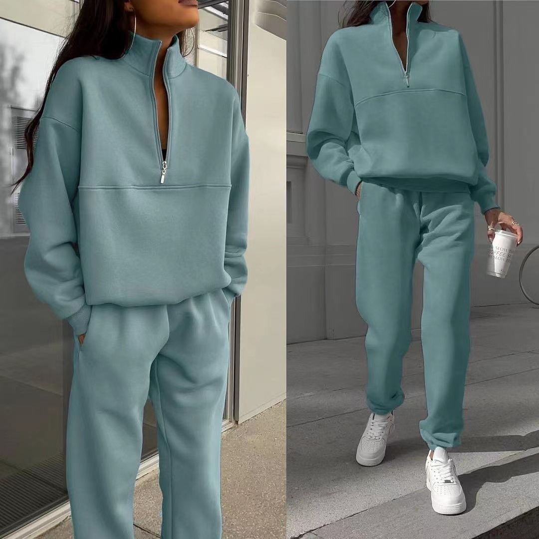 Femmes ensembles décontractés tenues nouvelle mode à manches longues sweat à capuche pantalon deux pièces ensemble vêtements de détente survêtement