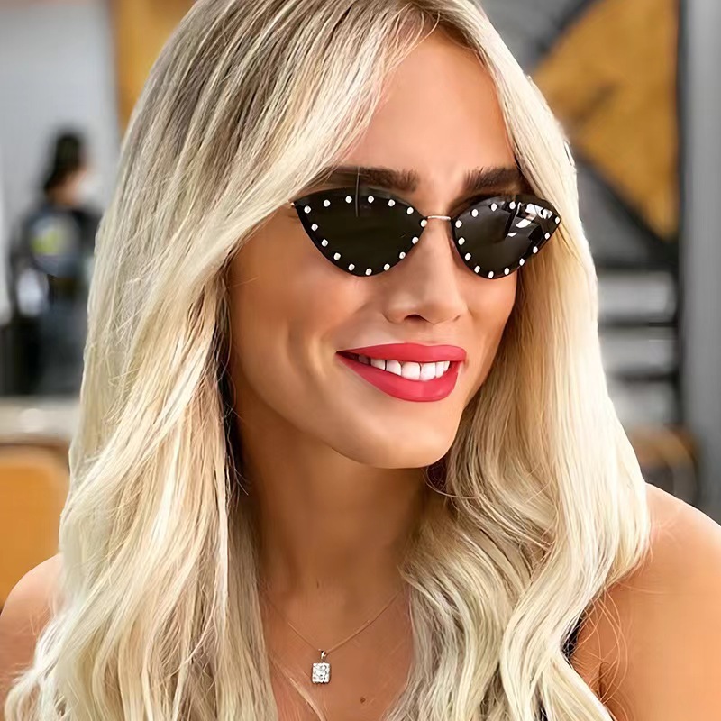 Lunettes de soleil à monture métallique œil de chat pour femmes et hommes, ovales, Vintage, nuances féminines, lunettes de soleil elliptiques pour femmes