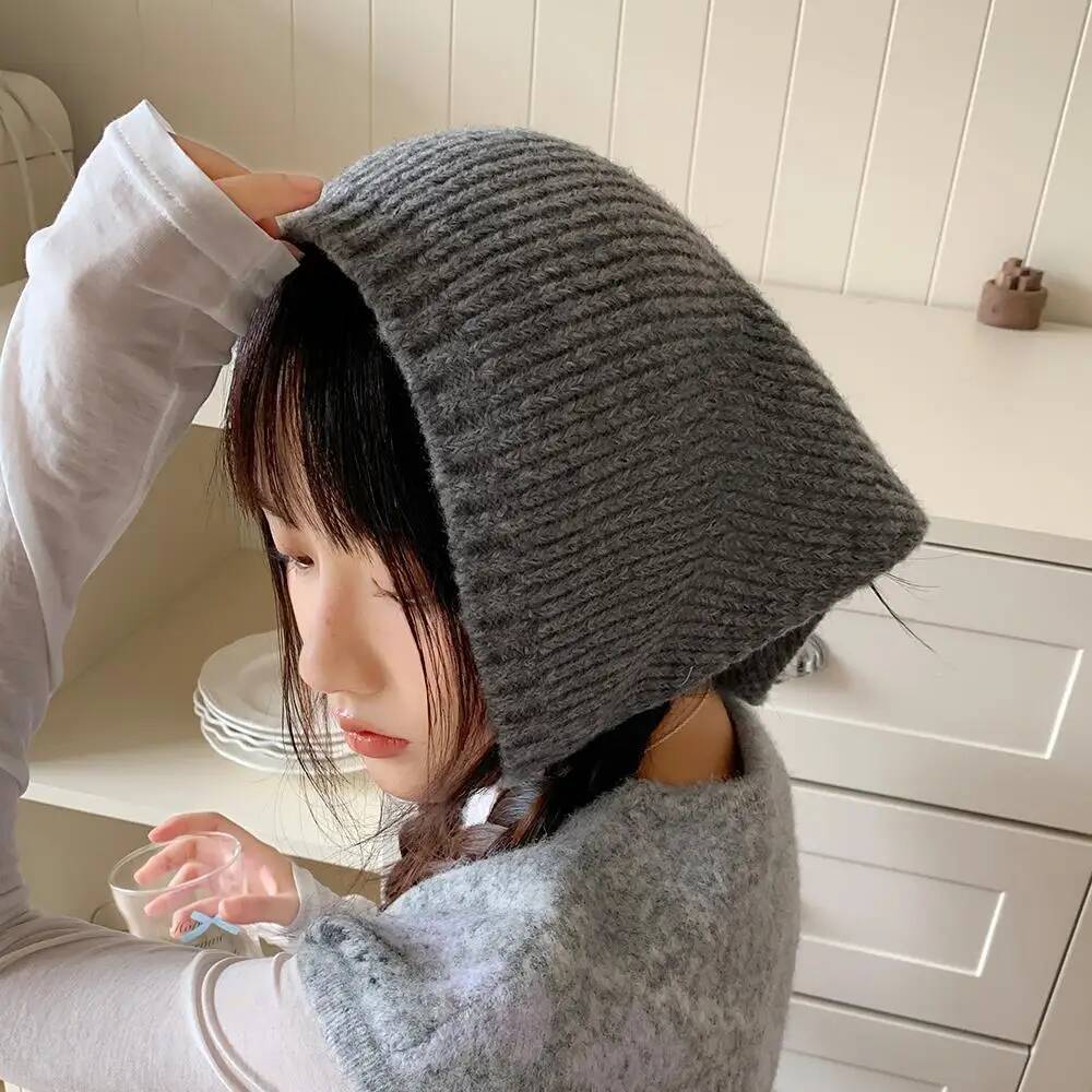 Nouveau Triangle cheveux écharpe chaud laine foulard pour les femmes épaissir tricoté écharpe femme chapeaux en plein air hiver cachemire foulards