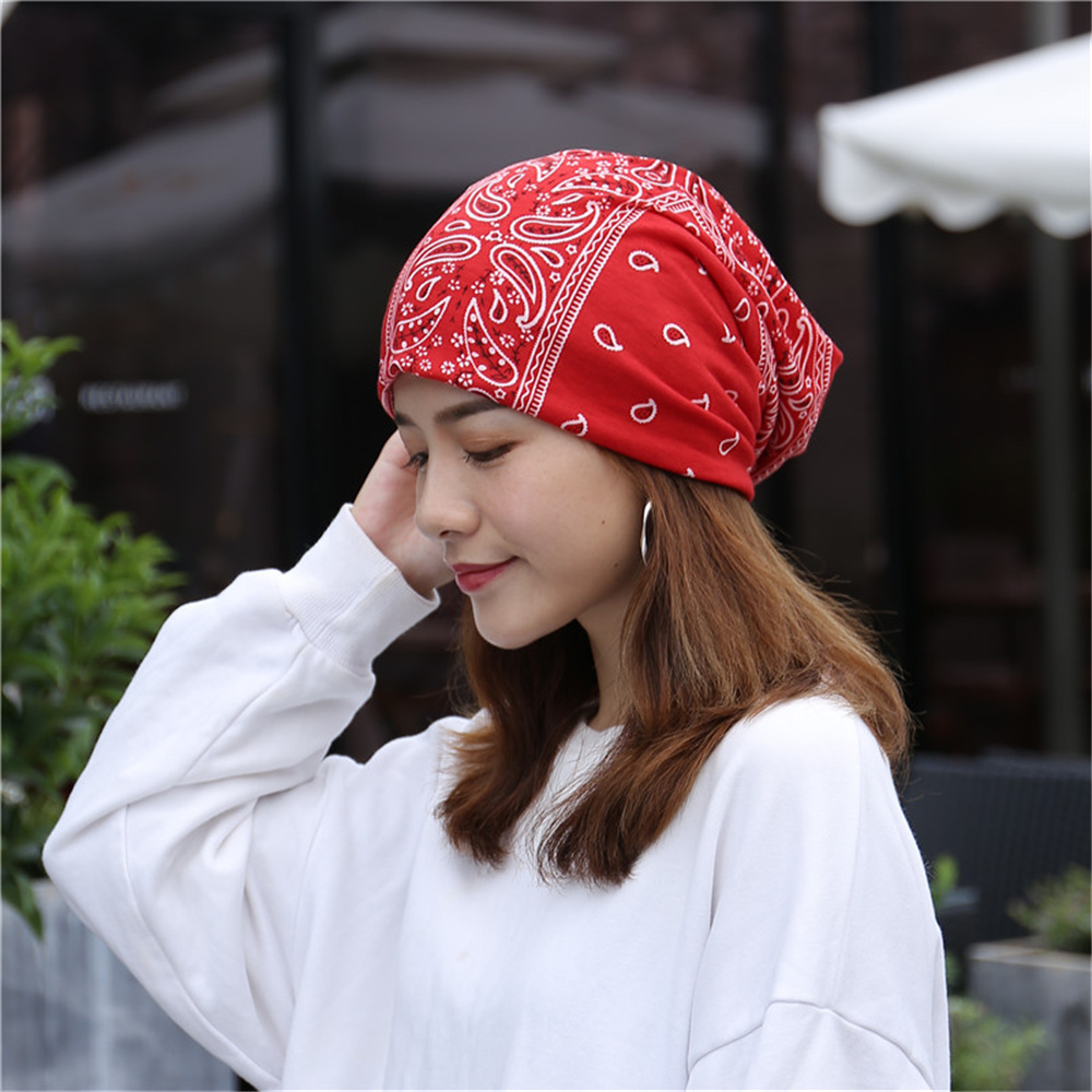 Bonnet à fleurs de cajou de style ethnique pour hommes et femmes, casquettes, écharpe, 2 façons de porter, bonnet, cadeaux de festival, automne