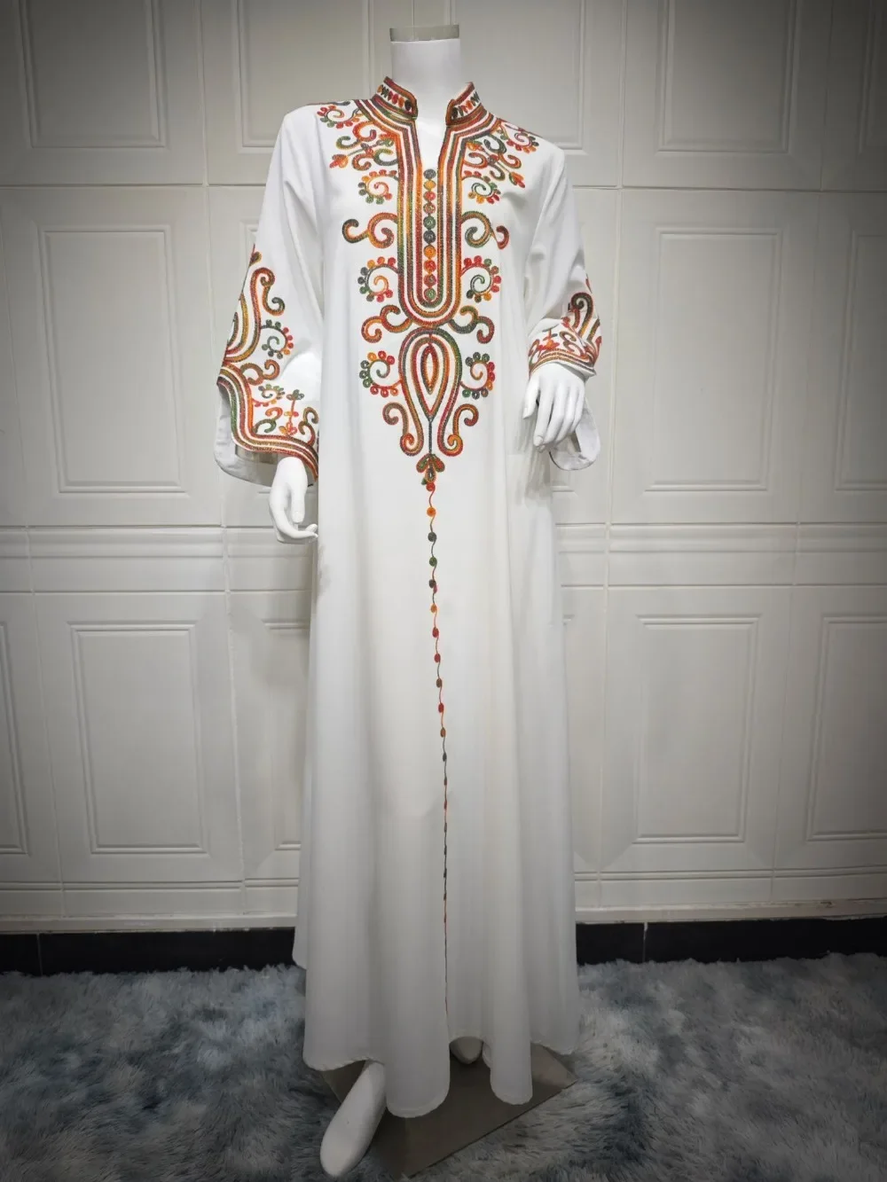 Abaya Robe pour femmes broderie robes Largos Islam arabe longue Robe Jalabiya Ramadan marocain caftan dubaï Abayas robes 2026