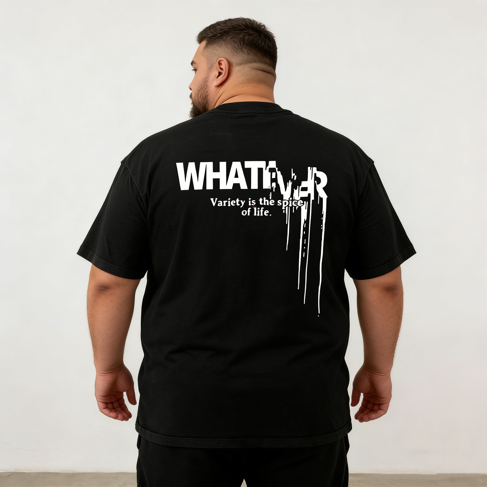 T-shirt Homme Grande Taille Style Urbain Tendance Été Manches Courtes Col Rond Ample Décontracté Haut Vêtement Masculin