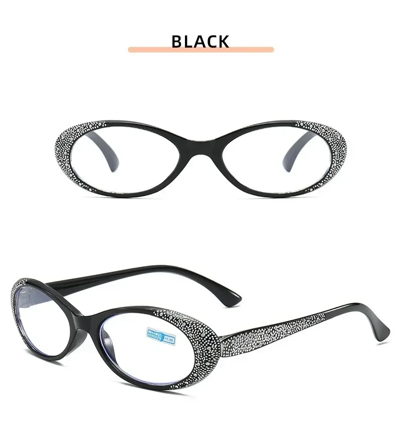 Lunettes de lecture de luxe en diamant pour femmes, tendance, nouvelles lunettes de vue lointaine pour hommes et dames, lunettes bloquant la lumière bleue 0 + 1.0 à + 4.0