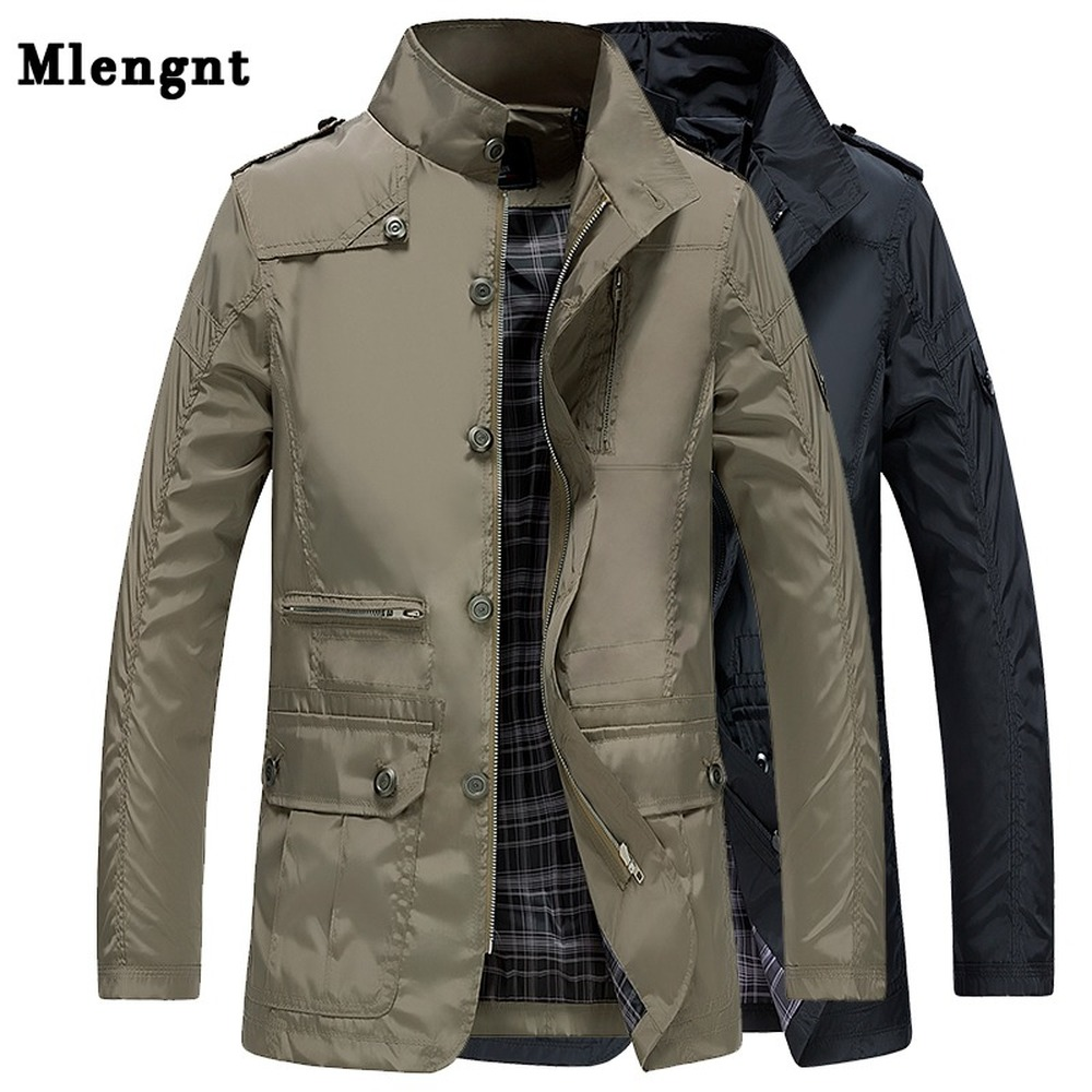 Trench-Coat Long classique pour hommes, pour l'été, fin, décontracté, kaki, fermeture éclair, coupe-vent, Streetwear, vêtements d'extérieur, Baggy, veste d'université, 2021