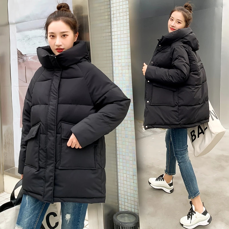 2025 hiver nouvelles femmes doudoune rembourrée veste d'hiver en vrac épais chaud coton manteau femme à capuche Parkas manteau longue femmes vêtements d'extérieur