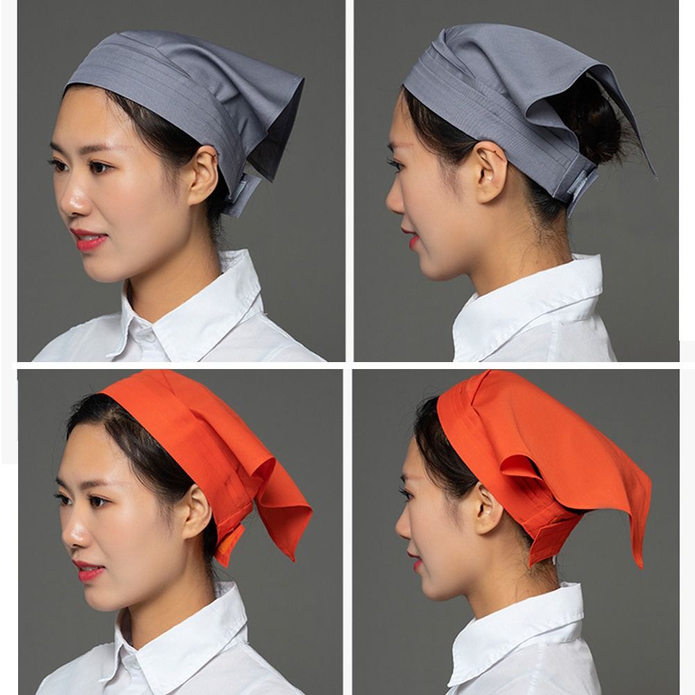 Serveur de cheveux groupé Triangle bandeau anti-fumée poussière respirant chapeau de travail vêtements de travail cuisine enveloppement cheveux chapeau cantine restauration