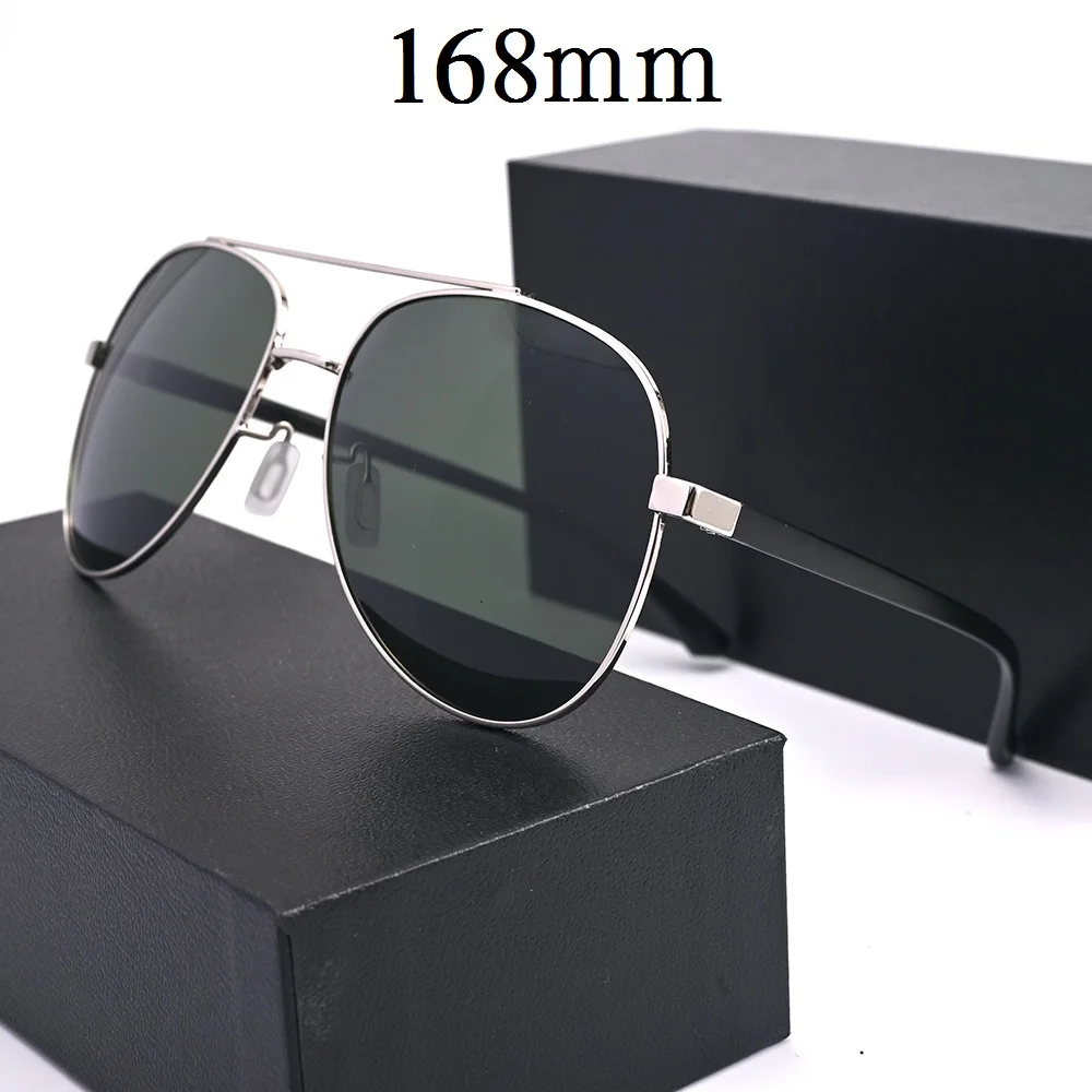 Lunettes de soleil noires photochromiques pour hommes, lunettes de soleil polarisées pour hommes, grand visage large, pilote d'aviation, grand, 168mm