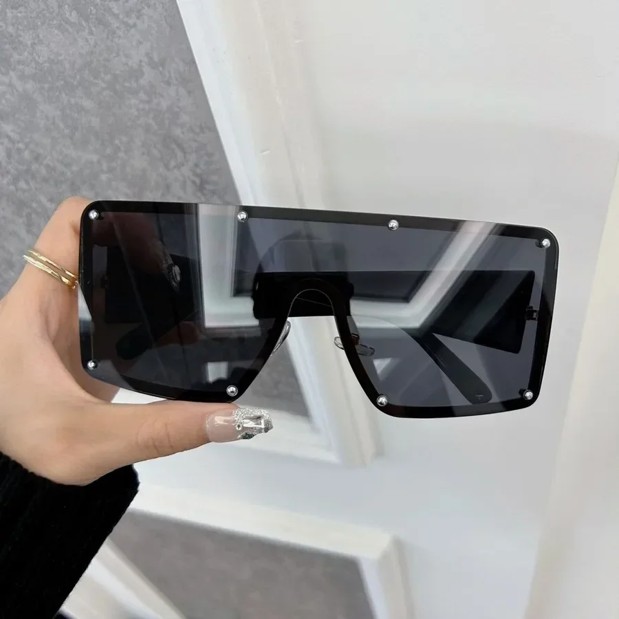 Lunettes de soleil carrées tendance pour femmes et hommes, monture large, style classique, marque de mode, Oculos De Sol