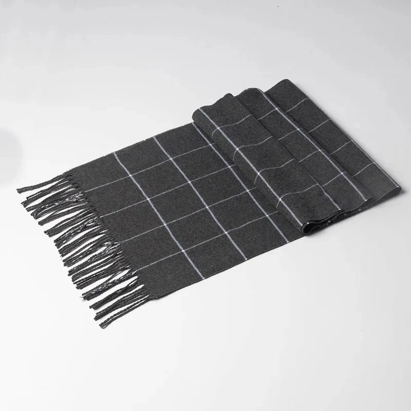 Écharpe en cachemire pour hommes, garde au chaud, décontractée, marque de styliste, Pashmina, pompon, châle d'affaires, nouvelle collection hiver 2024